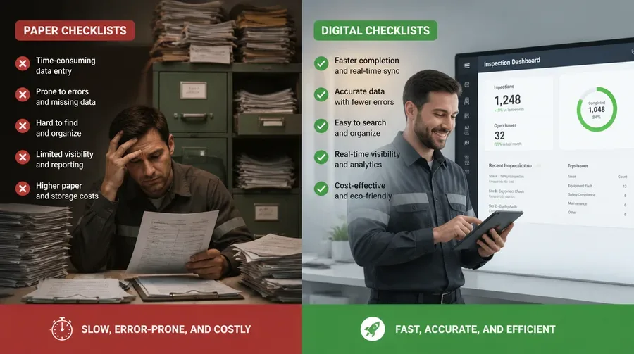 Benefits of Digital Inspection Checklists Over Paper